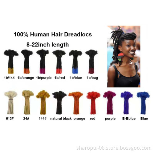 100% pure human hair dread locks crochet braid hair